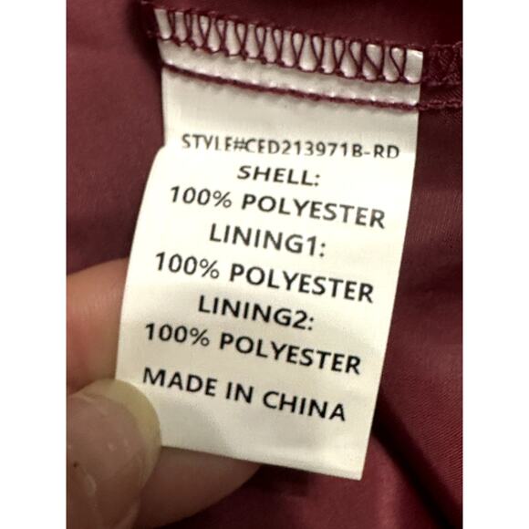 Melloday Maxi Dress-Smocked Bodice-Tiered Sleeveless Chiffon Magenta-Size s NWOT - Picture 9 of 9